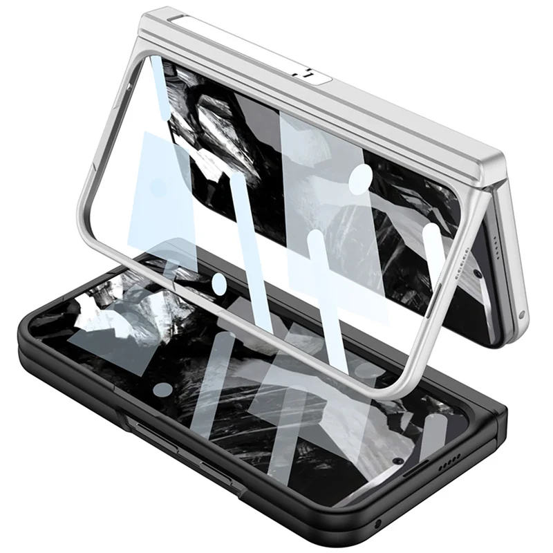 Matte Hinge Pen Holder Kickstand For Google Pixel Z Fold Magsafe Case Magnetic Wireless Charging With Tempered Film Cover