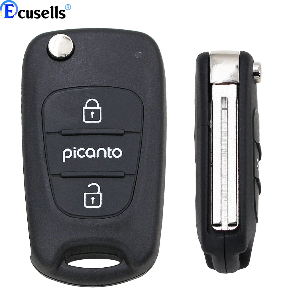 Promotion ! Replacement Folding Remote Key Shell Case Fob 3 Button for KIA Picanto