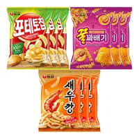 Nongshim Shrimp Can 90g X 3 Bans/Poteto Chips 60g X 3 Bans + Honey Chips 90g X 3 Bans
