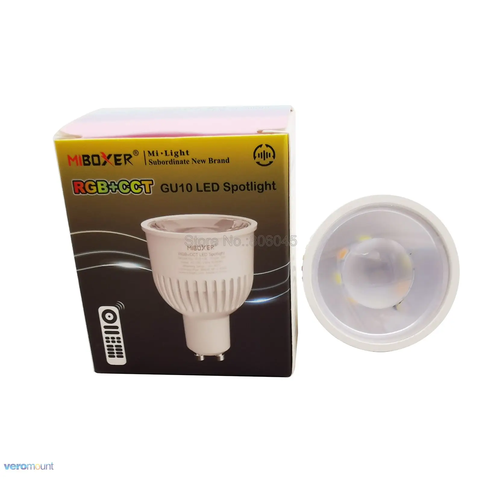 MiBoxer Dimmable 스마트 LED 전구 6W GU10 RGB + CCT (2700-6500K) LED 스포트 라이트 FUT106 2.4G 원격 WiFi Alexa Google 음성 제어