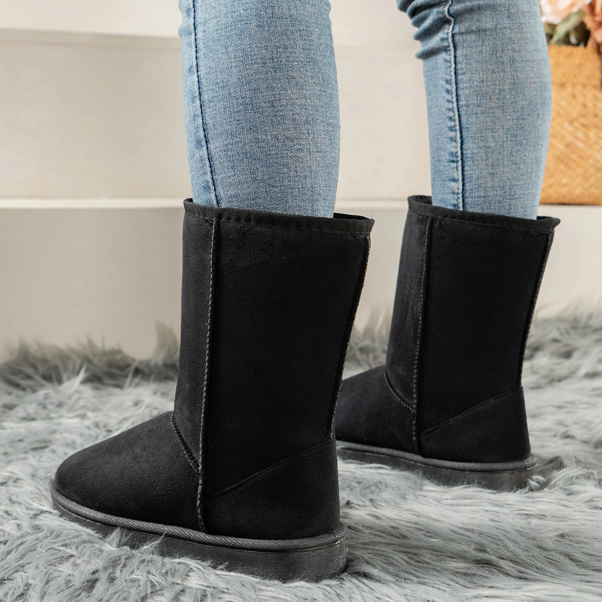 Women Shoes on Sale High Quality Winter Slip-on Mid-calf Women