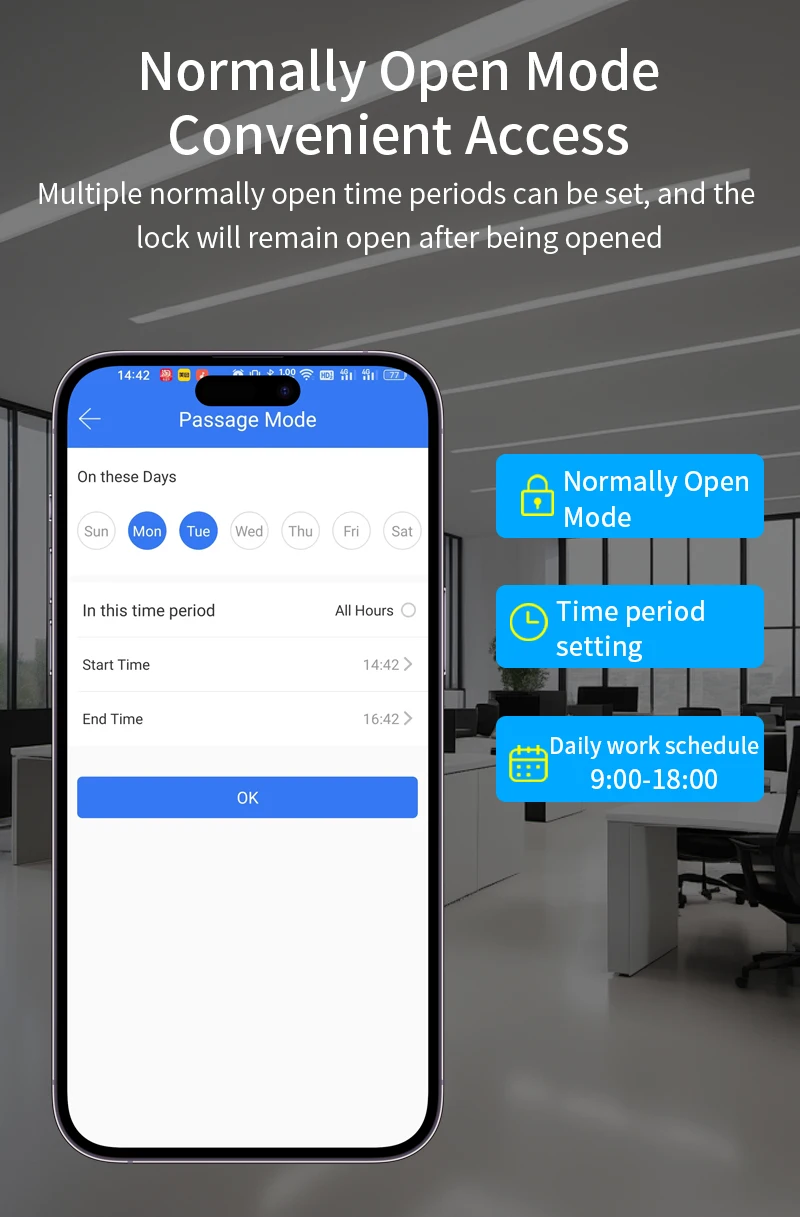 MJ03 13.56Mhz NFC RFID Reader TTLOCK App Bluetooth Fingerprint Lock Support G2 G