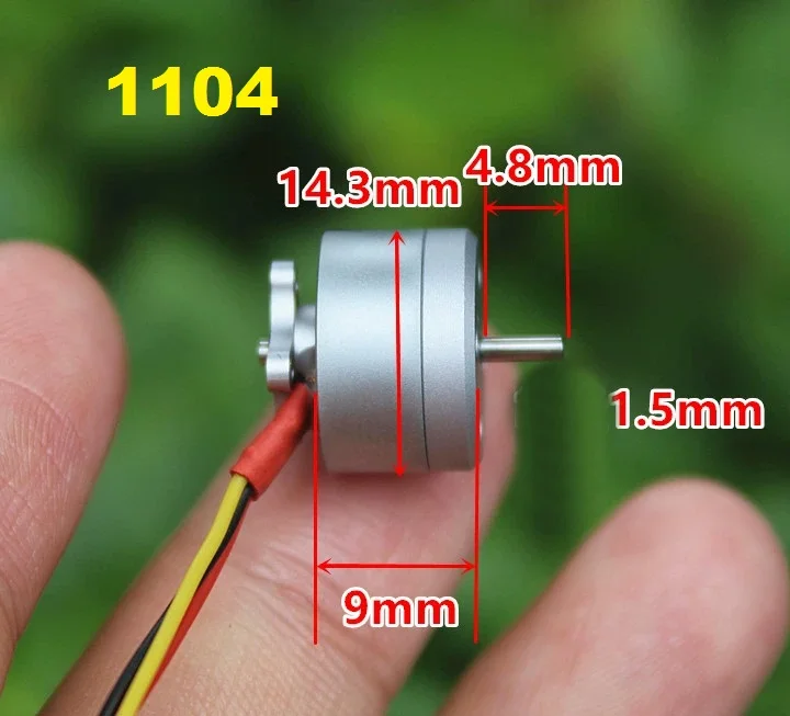1104 4400kv Outrun ner bürstenloser Motor mit Propeller cw ccw für fpv Racing RC Drohne DIY Handheld Fan Flugzeug Modell Quadro tor – Detail 10