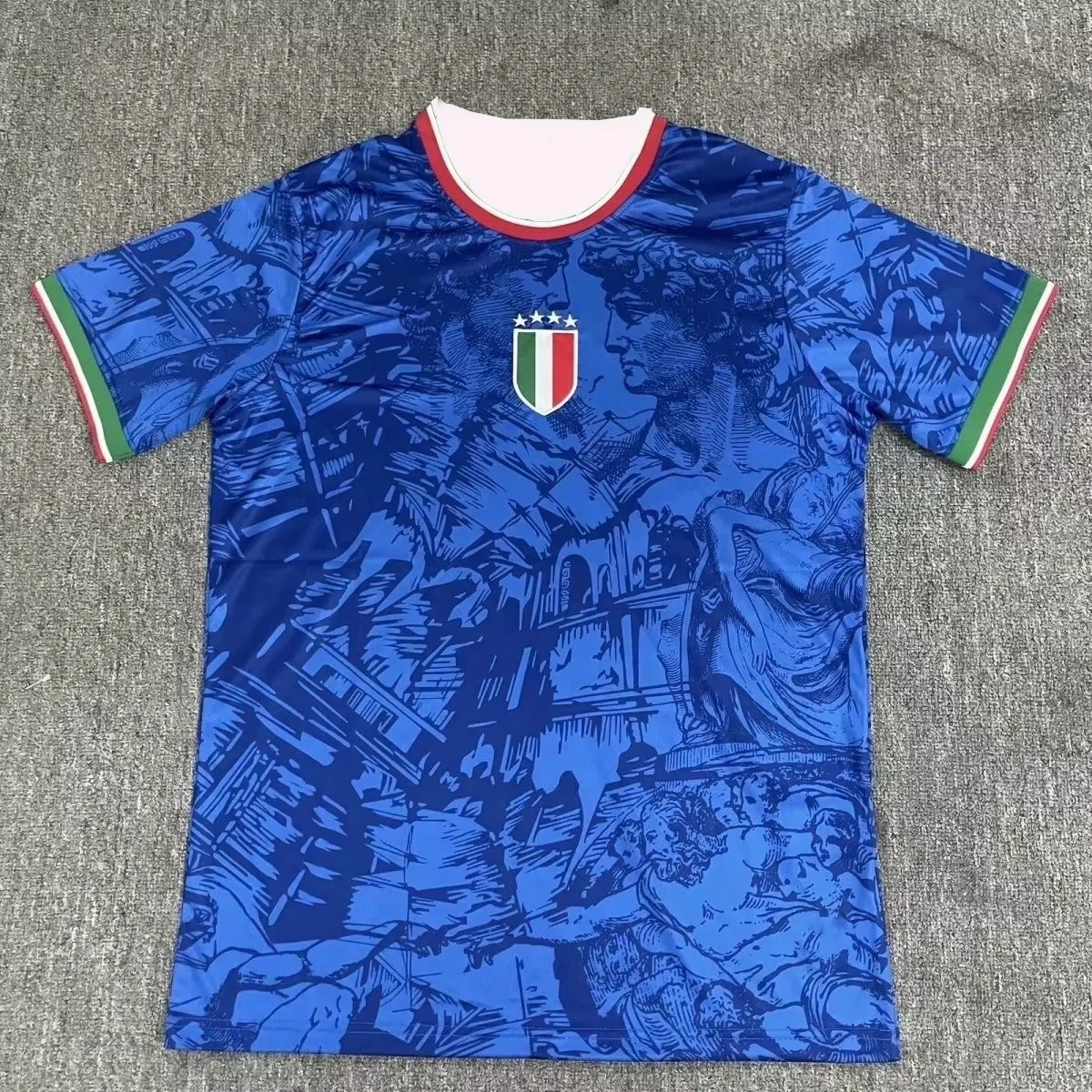 Italy National Team Football Training Shirt 3D Printing Casual Men's and Women's T-shirt Kid's Fashion Short-sleeved T-shirt Top
