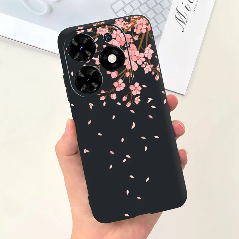 Sunflower Pattern Soft Silicone TPU Jelly Phone Case - Fashionable Protective Bumper Cover