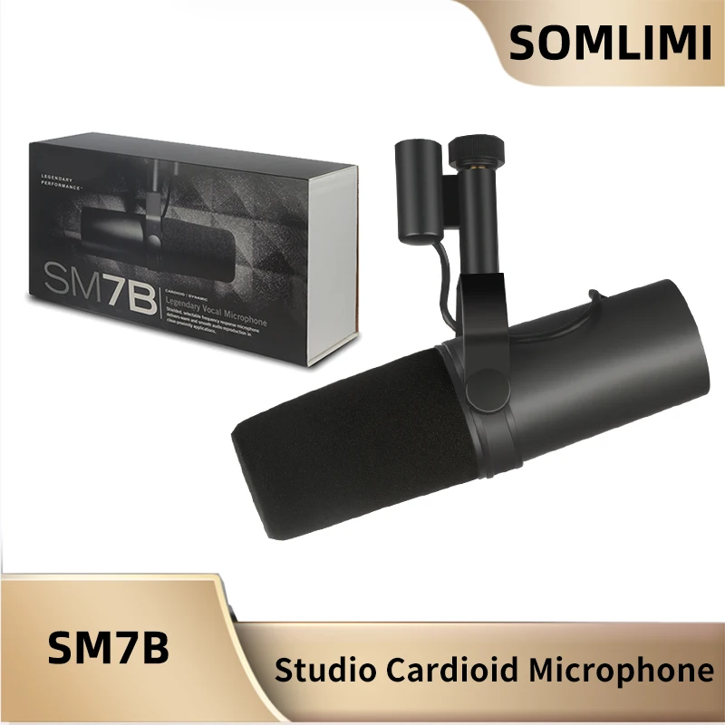 Som Professional Cardioide Dynamic Sm7B Microfono Studio Selezionabile Risposta In Frequenza Mic Per Live Vocals Performance Di Registrazione