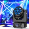 Yiflamefly 2Pcs 300W Bee Eye Moving Head Light 7X25W RGBW LED Wash Beam Zoom Stage Lights DMX DJ Light For KTV Bar wedding Party 3