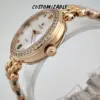 Women's Watch 32.5MM MIYOTA 8215 Automatic Watch Customizable Luxury Fashion Retro Diamond Bezel Dial Hollowed Bottom Date at 6 3