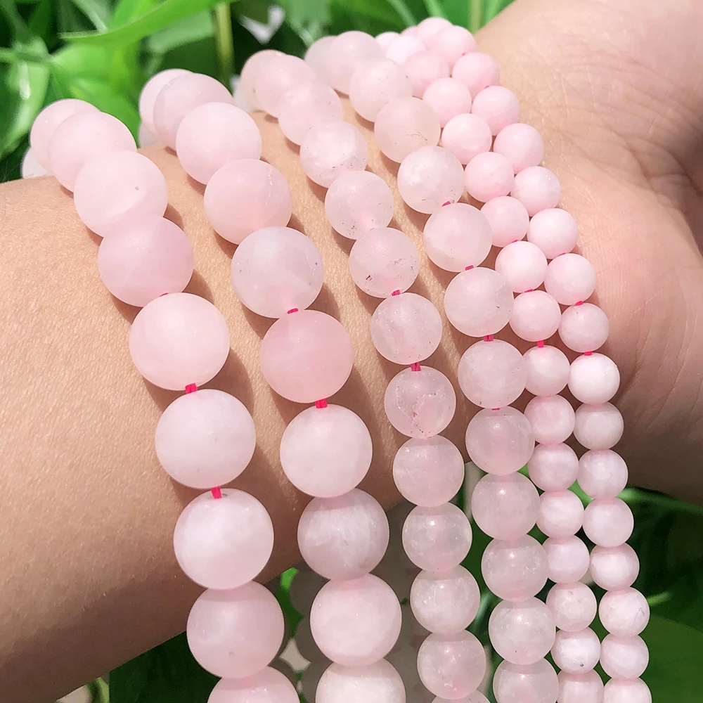 Perline Di Opale Naturale Opaco 8 Mm - 45 Pezzi - Pietre Energy Per Gioielli Fai Da Te - Con Cordoncino Elastico - 2