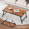 Folding Coffee Table, Leg Latches Portable Sturdy Floor Table Desk for Sitting on The Floor, Café Tables 4