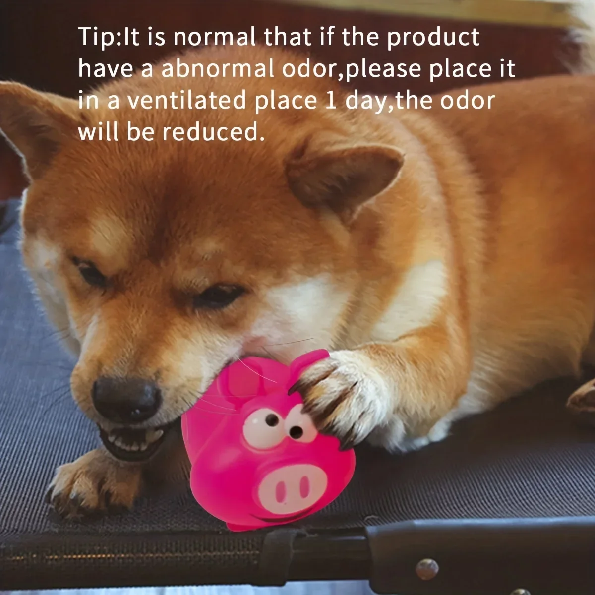 1pc-rubber toy creative voice little monster, gnash-resistant one-eyed monster pig pig dog toy