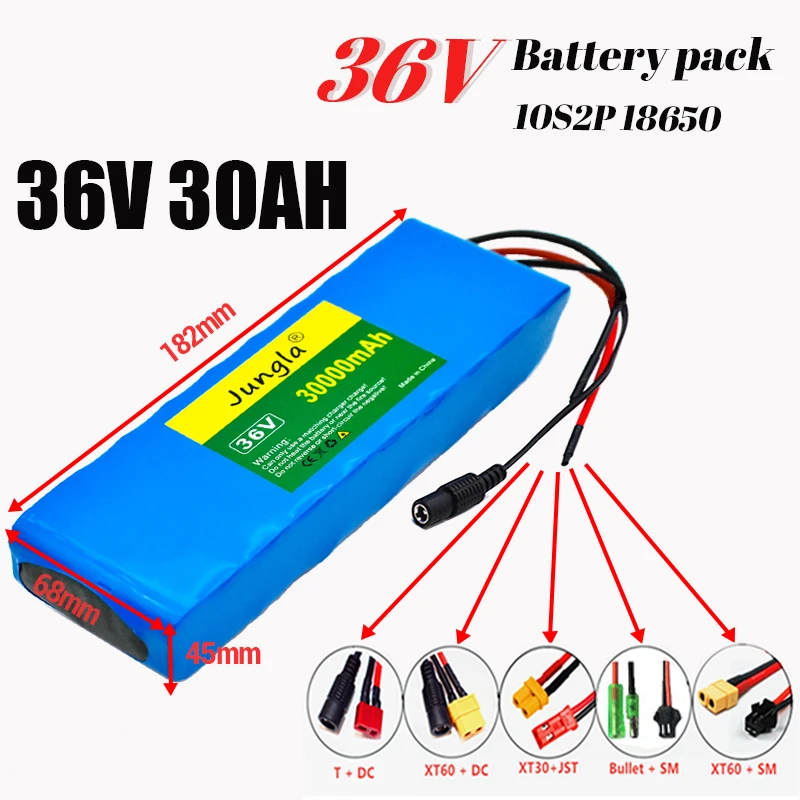 

Batterie Lithium-Ion Rechargeable 10S2P 18650 36V 30000mAh 42V 500W Pour Rénovation De Vélo, Scooter Et Moto Electrique