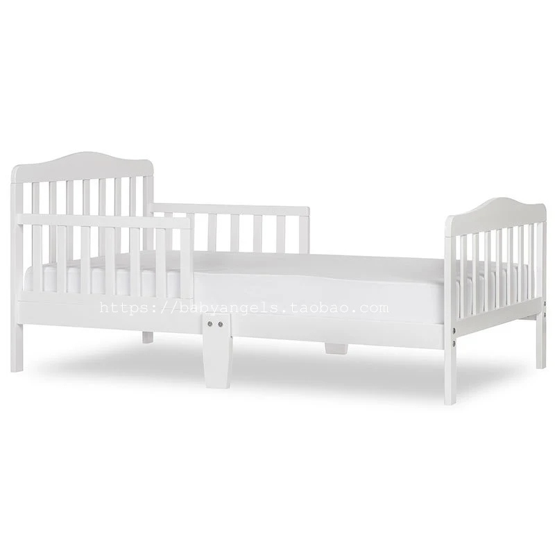 

American style solid wood crib, baby bed, kindergarten bed, transition bed, safety guardrail bed, sub bed, low bed