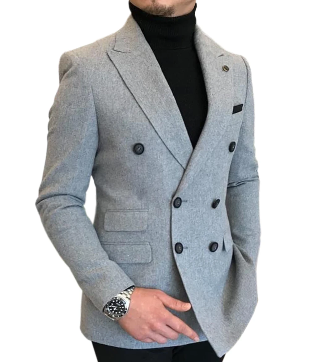 Men Suits Jackets Formal Lapel Tux Slim Fit Suits Coat Jacket Made For Wedding Party Woolen Cloth