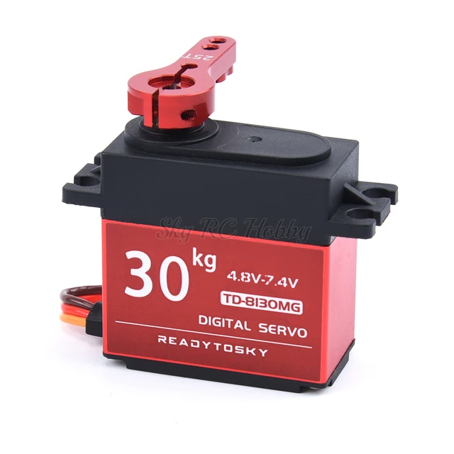 Waterproof 20KG 25KG 30kg 35kg 60KG Servos 180 270 360 Degree Large Torque Digital Servo Metal Gears 25T Arm For RC Car Truck 6