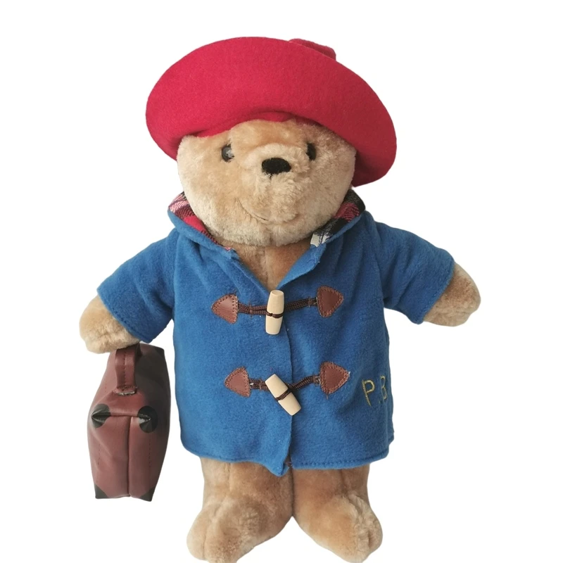 New Anime Cartoon Classic Paddington Bear Portable Handbag Plush Toy Cute Small Bear Soft Stuffed Dolls Children Gifts 35cm Movies Tv Aliexpress
