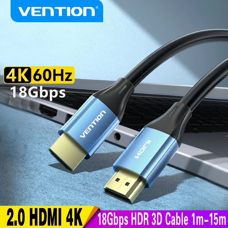 Vention HDMI Cable 15M 4K 2.0 Cable for PS4 Xiaomi Mi Box HDMI Audio Cable Switch Splitter for TV HDMI Splitter Video Cord HDMI