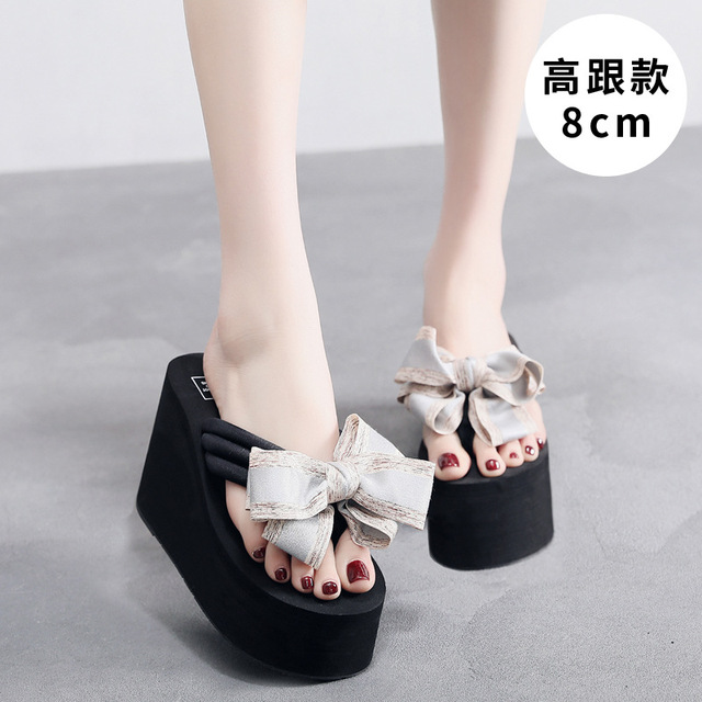 wears outside word procrastinates ms han edition bowknot beach cool sandals in the summer