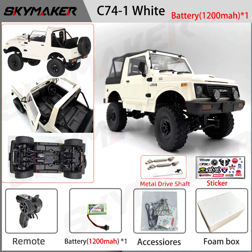 WPL 1/10 RC カー C74 C74-1 スズキジムニーリモートコントロールカー