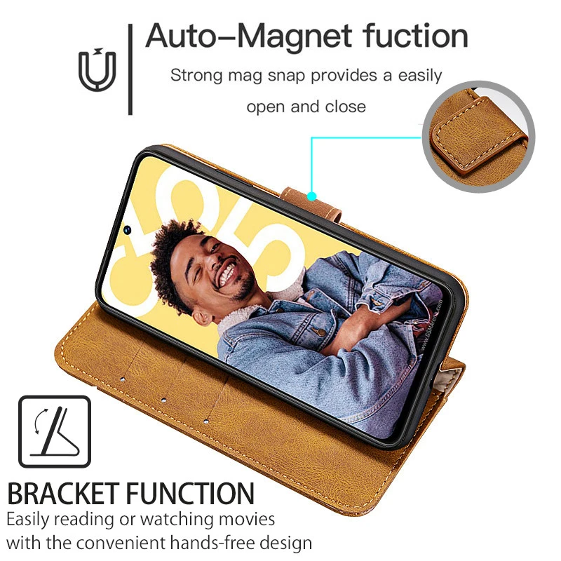 Retro Leather Flip Phone Cover Wallet
