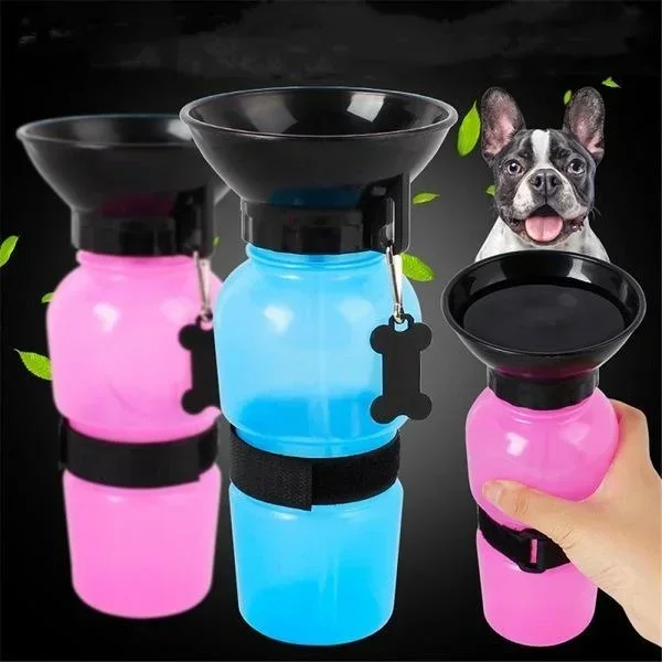 500ml Portable Dog Water Bottle – Travel Bowl