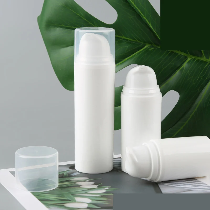

Sdatter 5ml/10ml/15ml White PP Buckle Vacuum Lotion Bottle Cream Foundation Refillable Sample Jar Wholesale