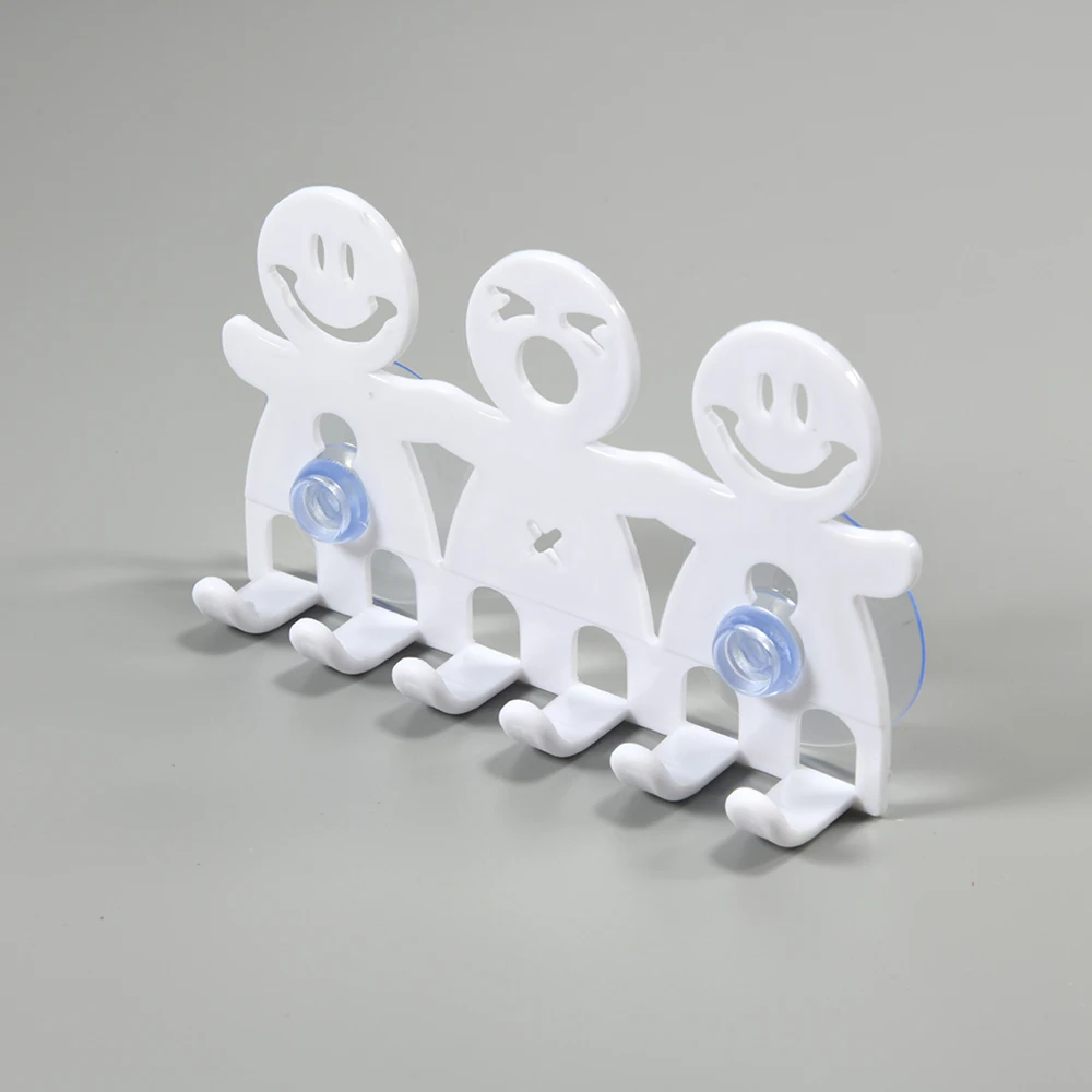 Toothbrush holder 1 PC toothbrush holder wall-mounted suction cup 5 cute cartoon smile tooth holder