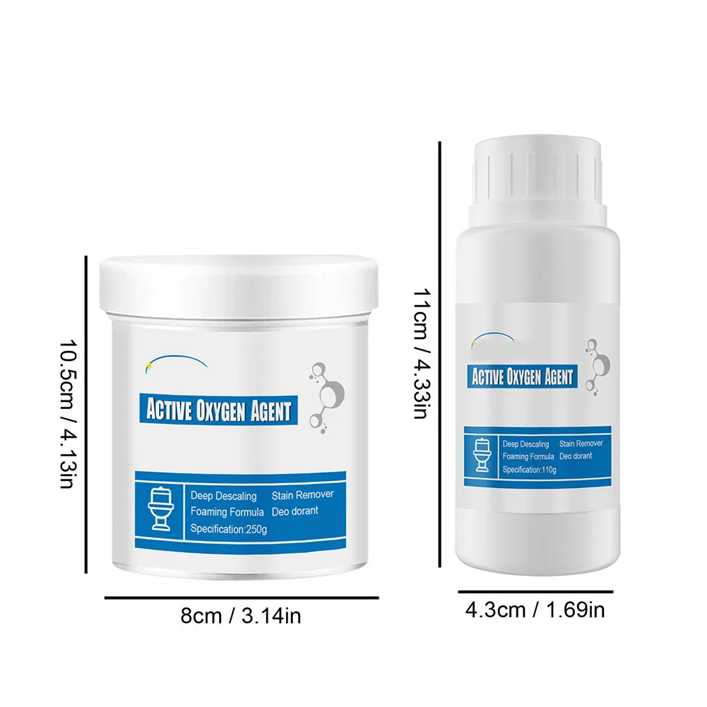 110g/250g Toilet Active Oxygen Agent Powerful Pipe Dredging Agent Kitchen Water Pipe Sewer Toilet Sink Cleaning Deodorant Powder