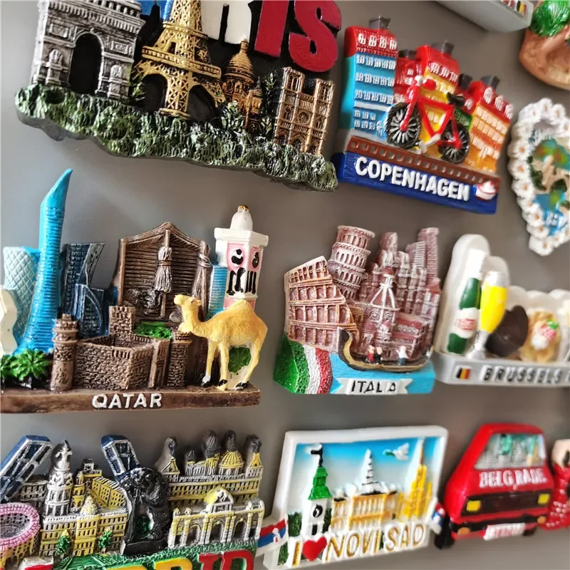 Brussels Belgium Fridge Magnets Sarajevo Hawaii Paris Finland Bosnia Mostar Italy Qatar Scotland Tourist Souvenir stickers Decor magnetic fridge magnets,magnetic sticker,magnetic fridge stickers,refrigerator decor