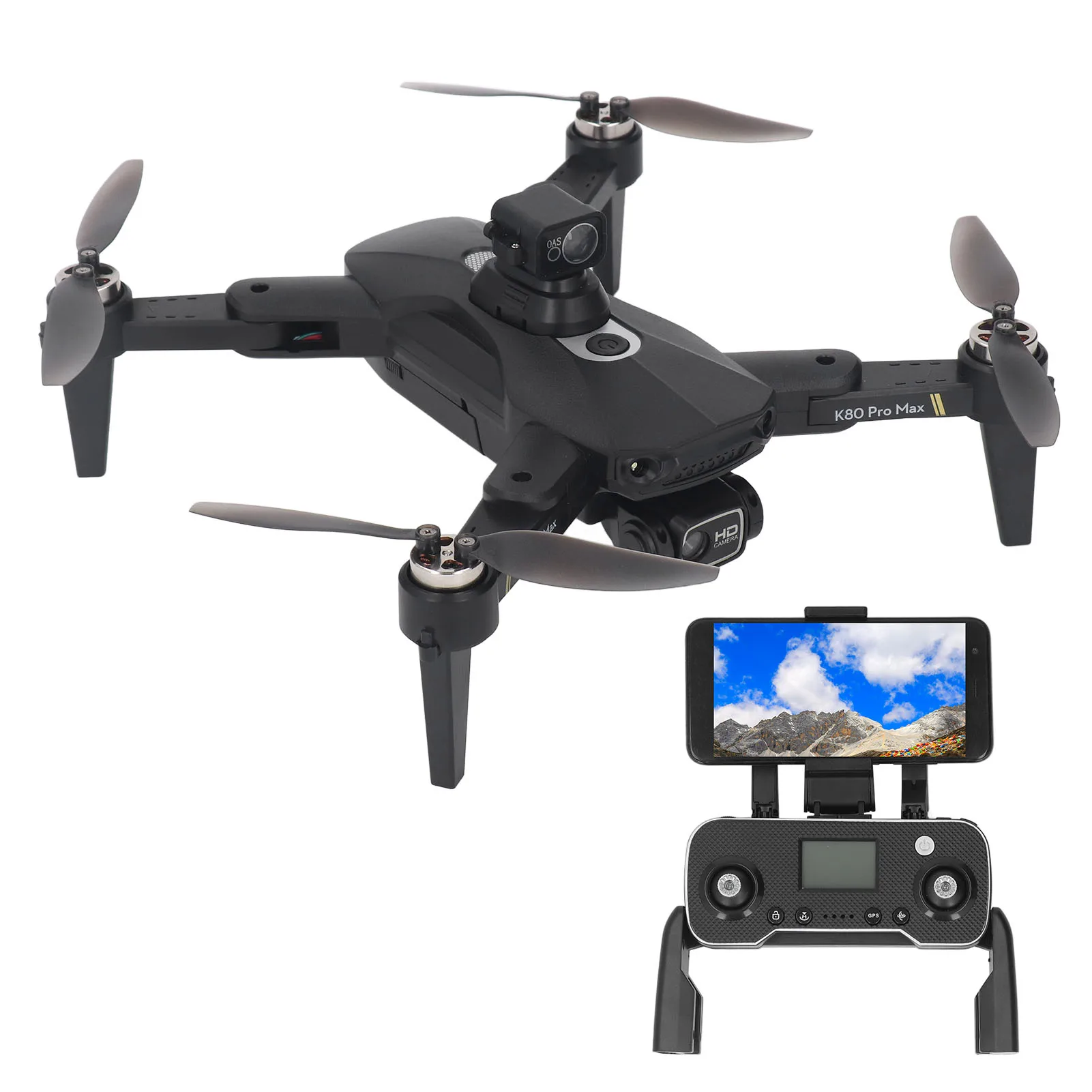 RC Quadcopter 5G Wifi Black 50X Digital Zoom Wind Resistant Remote Control Drone 800m HD Transmission for Aerial Photography