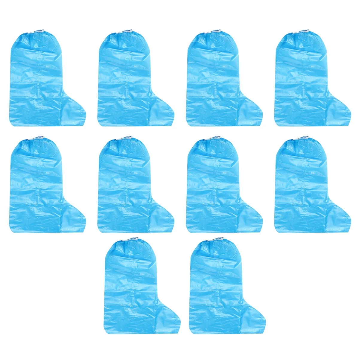 

10pcs Disposable Shoe Covers High-top Thicken Waterproof Anti Foot Cover Boot Covers Carpet Protectors (Blue)