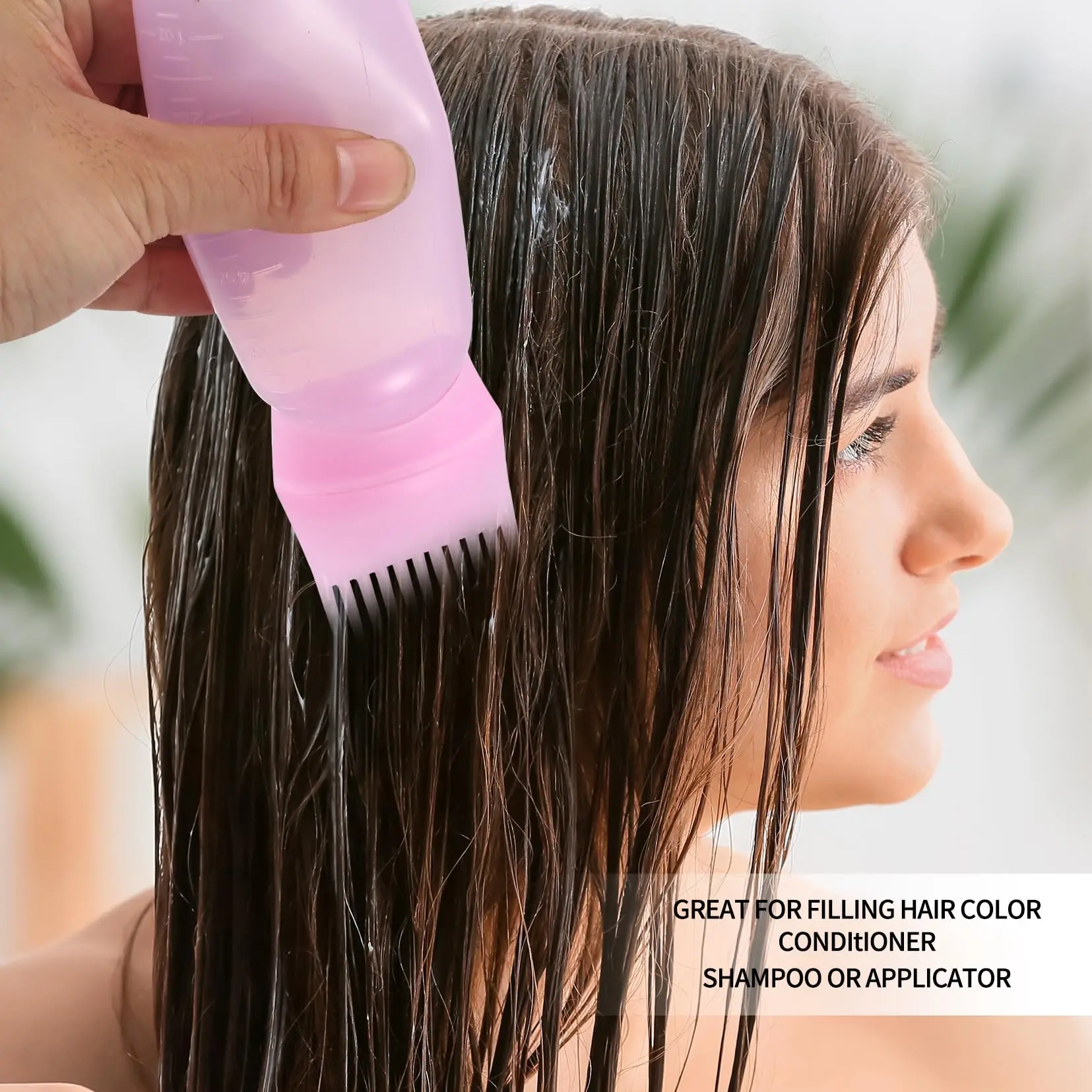 Plastic Hair Oil Applicator Bottles for Hair Dyeing Styling