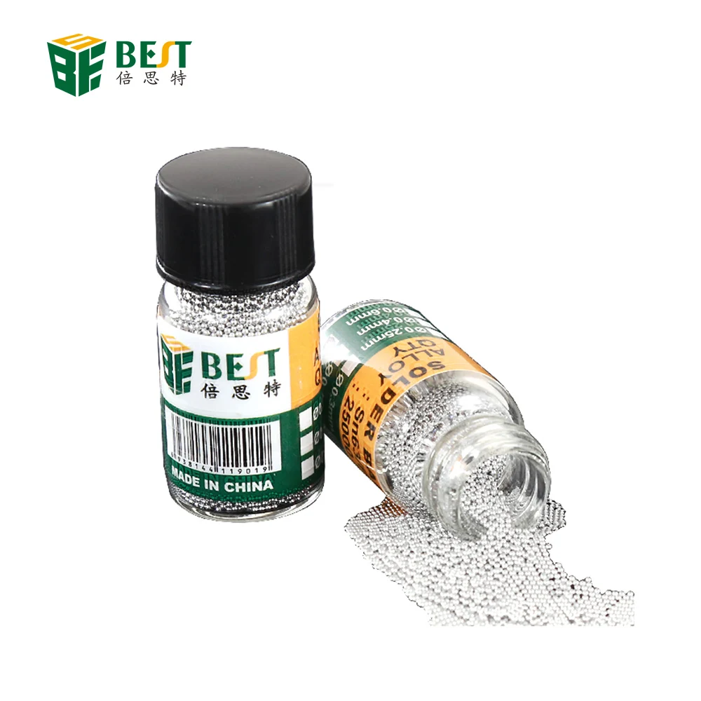 

BST-505 Reballing Kit 0.2 0.25 0.3 0.35 0.4 0.45 0.5 0.55 0.6 0.65 0.76mm BGA Solder Ball sn63/pb3 For IC Chip BGA Rework Repair