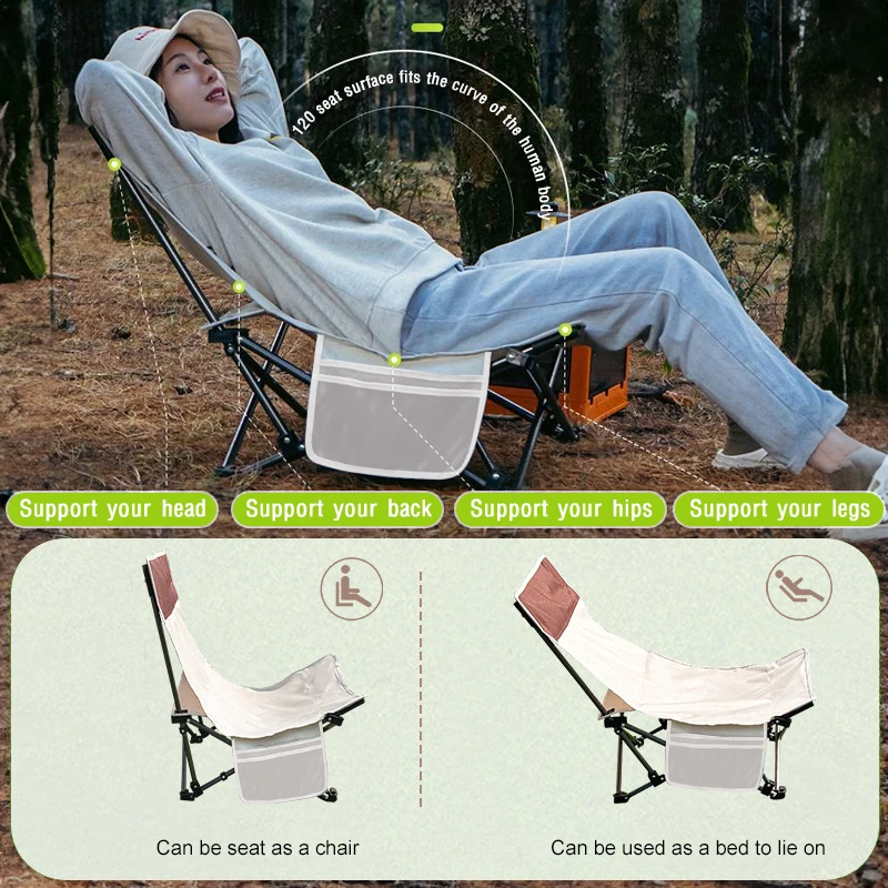 Westtune-Chaise pliante ultralégère portable pour voyage, siège de  pique-nique, chargement élevé, extérieur, plage, pêche, randonnée, sourire  dur