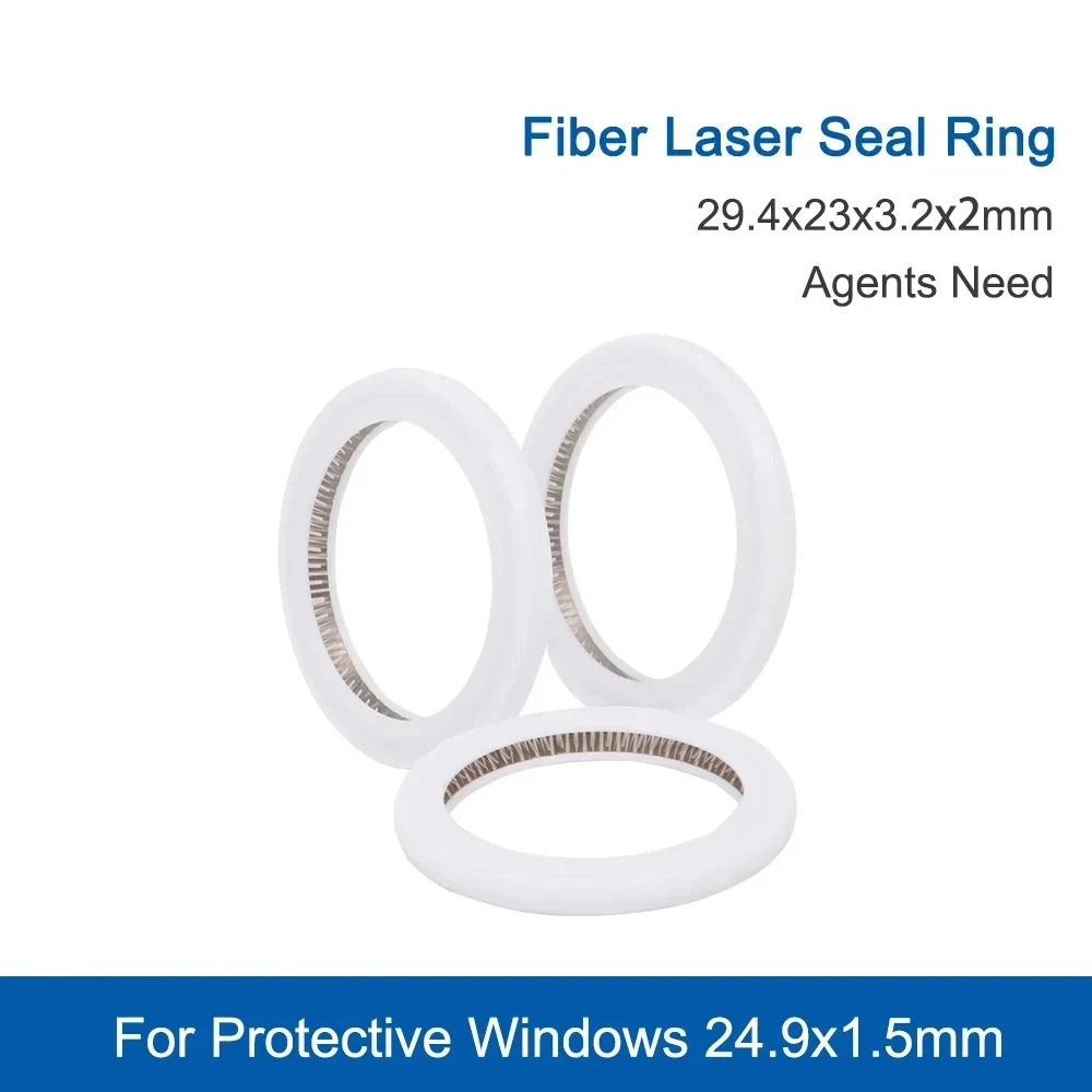 

LSKCSH 3Pcs/Lot Raytools Original Seal Ring 29.4x23x3.2x2mm for Protective Windows 24.9x1.5mm Raytools BT240S BM109 BM111