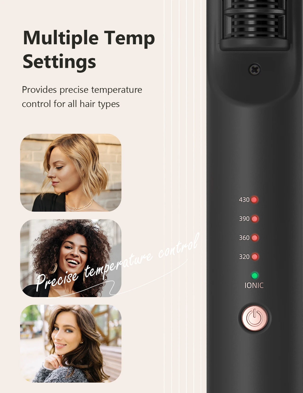 ANGENIL Travel Hair Straightener Brush, Negative Ion Brush Straightener for Women, Hot Comb Hair Make Frizz-Free