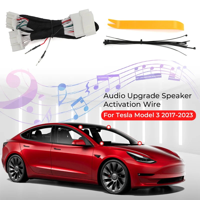 Per Tesla Model 3 2017-2020 2021 2022 2023 gamma Standard Plus SR + Kit di aggiornamento Audio del cablaggio di attivazione dell'altoparlante inattivo