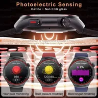 2025 New Laser detection Blood pressure Smart Watch Men Heart rate Pulse Three highs Blood oxygen Call Health Sports NFC Watches - Image 3