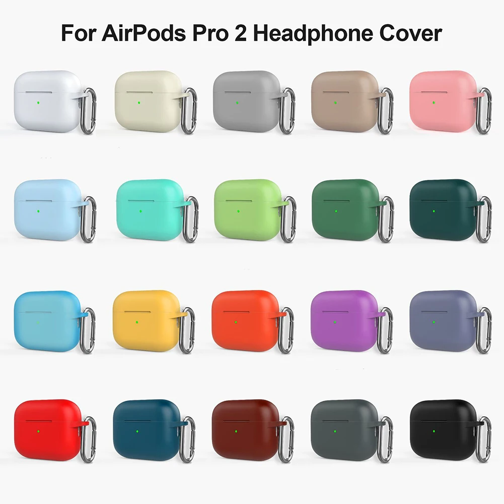 

Earphone Cover Silicone Cases For Apple Airpods Pro 2 Silicone Protective Case Cover For Apple AirPods Pro 2 Case With Hook Bag