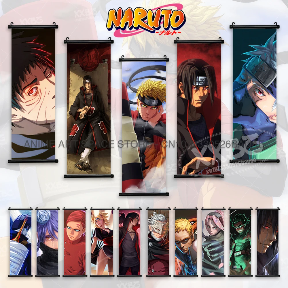 Naruto Pendurado Pinturas Gaara Wall Art, Obito Uchiha Scrolls Imagem, Rock  Lee Anime Poster, Kakashi Home Decor, Cartoon Mural - AliExpress, image size:1000x1000