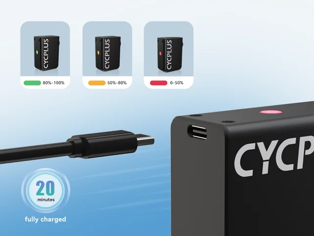 CYCPLUS Tiny Pump - Pompa Elettrica Per Bici, Portatile, 100PSI, Ricaricabile USB-C - Foto 9