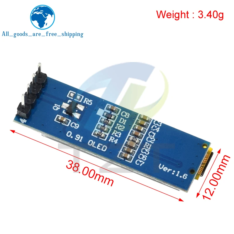 1/3pcs 0.91 Inch OLED Module 128X32 LCD LED Display 0.91" IIC Communicate for Arduino