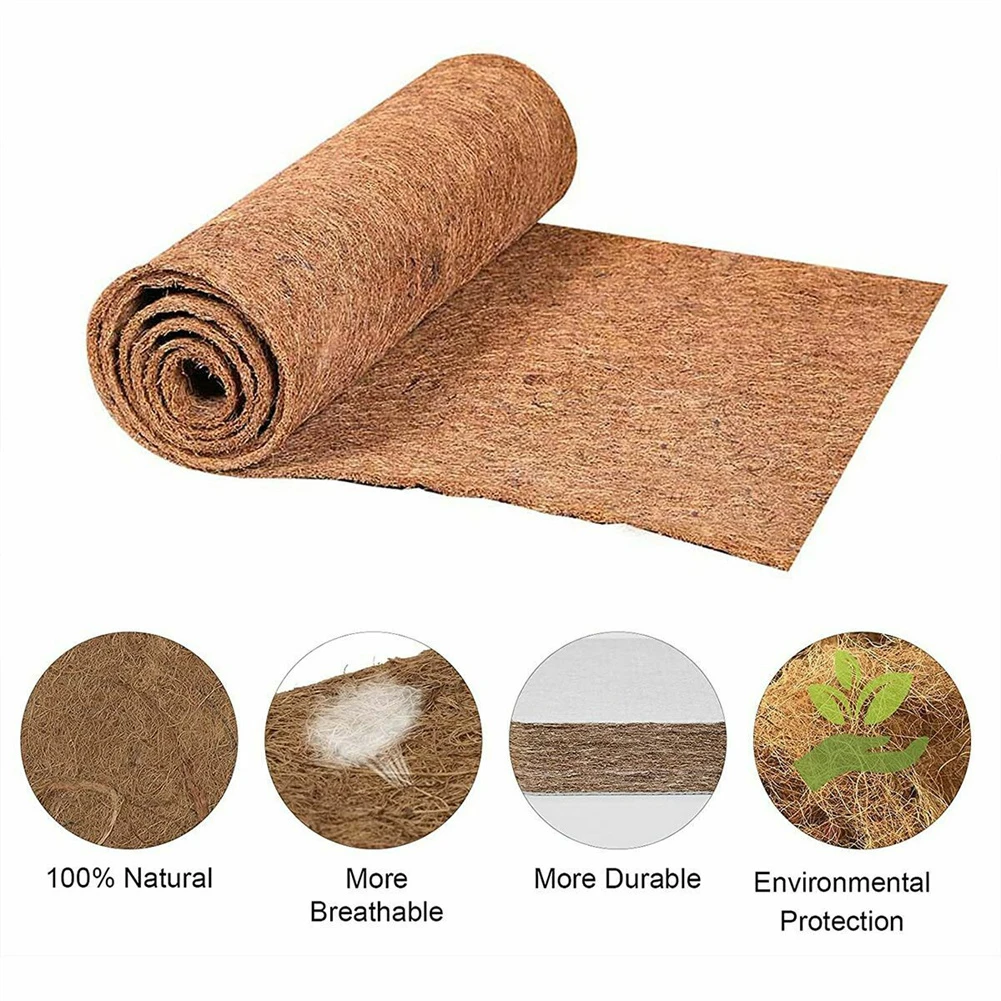 20/25x100CM Natural Coconut Palm Pad Cuttable Floor Mat Door Mat Carpet  Flower Basket Flowerpot Wall Basket Pet Reptile Carpet