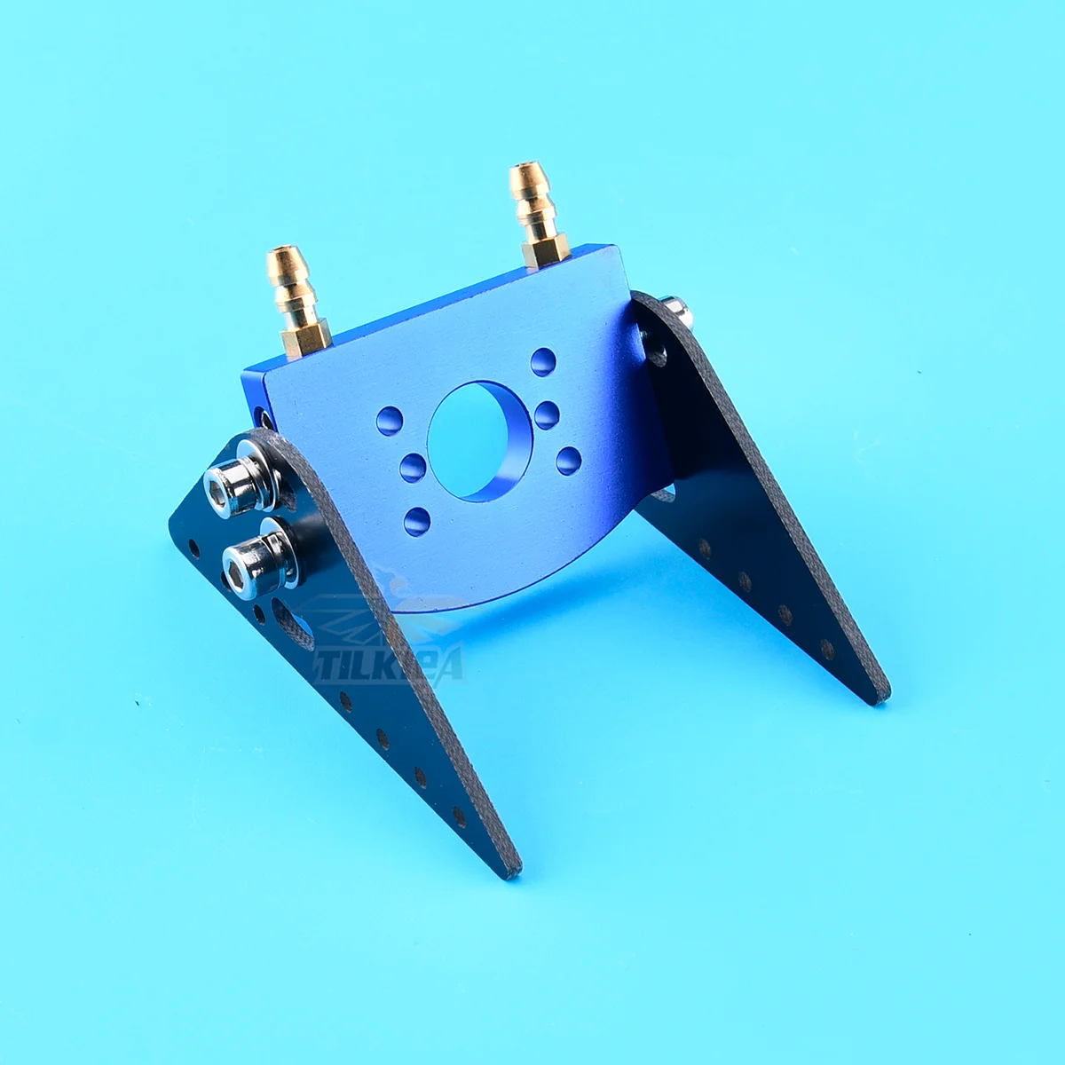 Support moteur RC 540/550 avec refroidissement eau - Bleu/Argent/Rouge