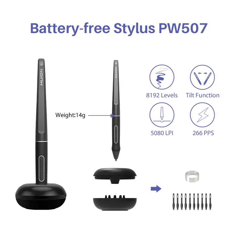 Huion Kamvas Pro 16 Drawing Pen Tablet 15.6 Inch 120% sRGB Digital Graphic Tablet Pen Display Monitor with Tilt Function - Image 3