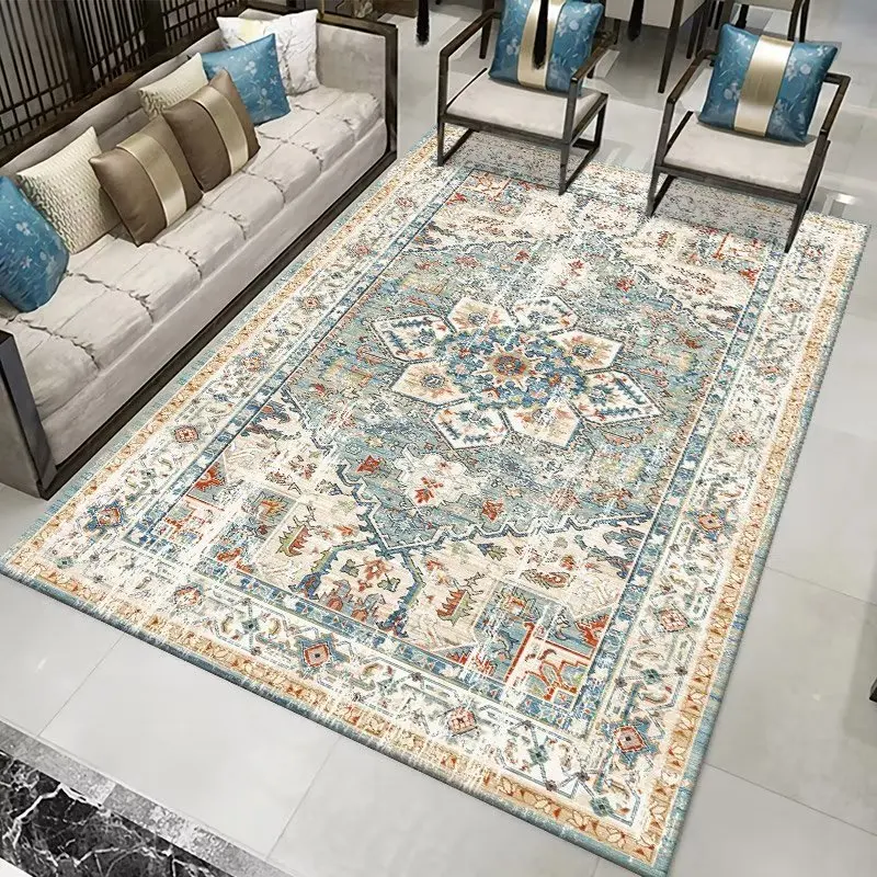 Oriental Bohemian Carpets for Living Room Decoration Retro Bedroom Carpet Classical Area Rugs Non-slip Old Style Rug Home Mats 4