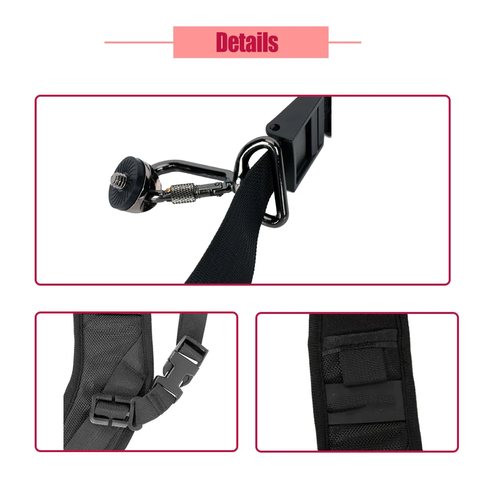 카메라 어깨 스트랩 여행 캠핑 사진 촬영 DSLR 조절 가능한 목 슬링 벨트, 사진 장비 액세서리