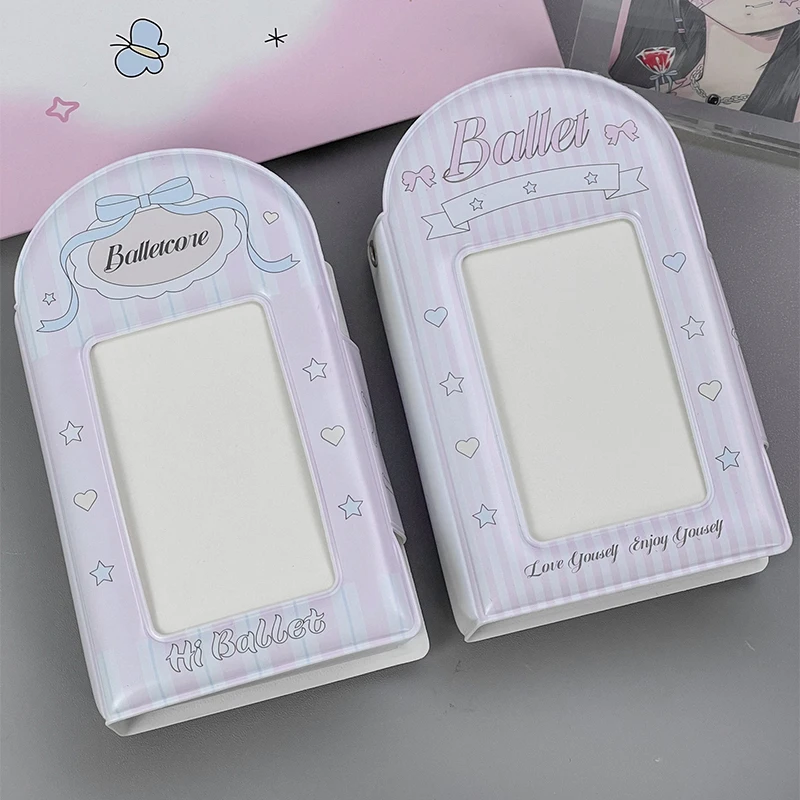 Blue Pink Hollow Photo Album 3 Pollici Kpop Idol Photocard Holder Cartoon Pendant Mini Instax Photos Collect Book Pictures Storage