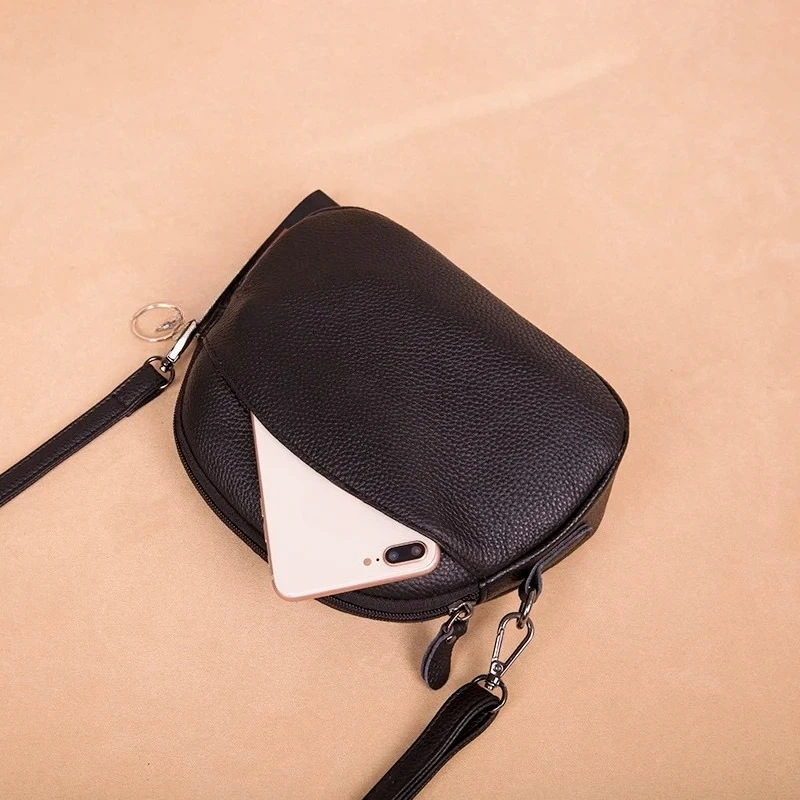 Genuine Leather Cross Body Bag Casual Shell Cow Leather Woman's Handbag Fashion Ladies Solid Shoulder Messenger Bags Clutch