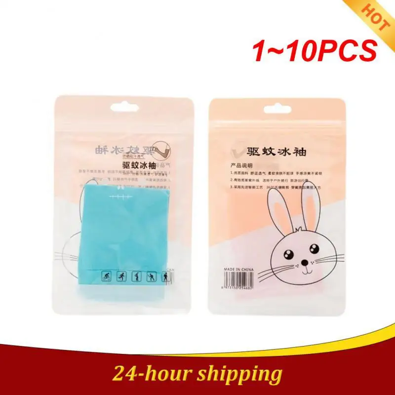 

1~10PCS Mosquito Repellent Ice Sleeve Uv Protection Solid Color Efficient Heat Insulation Breathable Kid Sun Protection Sleeves